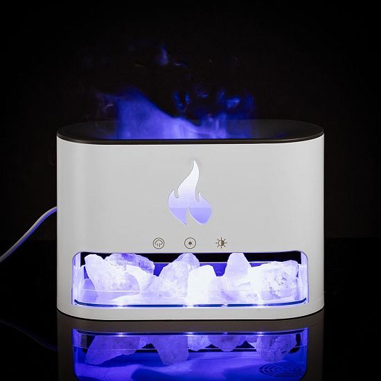 Увлажнитель-ароматизатор Fusion Blaze с имитацией пламени, белый - подробное фото