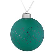 Елочный шар Stars, 10 см, зеленый - фото