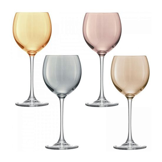 Набор бокалов для вина Polka, металлик - подробное фото