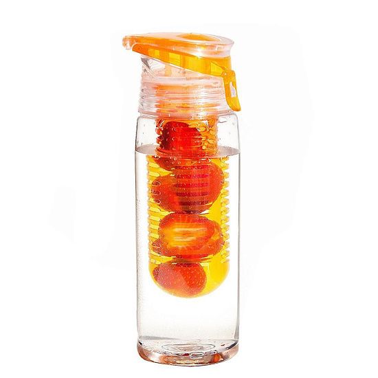 Бутылка для воды Flavour It 2 Go, оранжевая - подробное фото