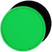 Лейбл из ПВХ с липучкой Menteqo Round, зеленый неон - фото