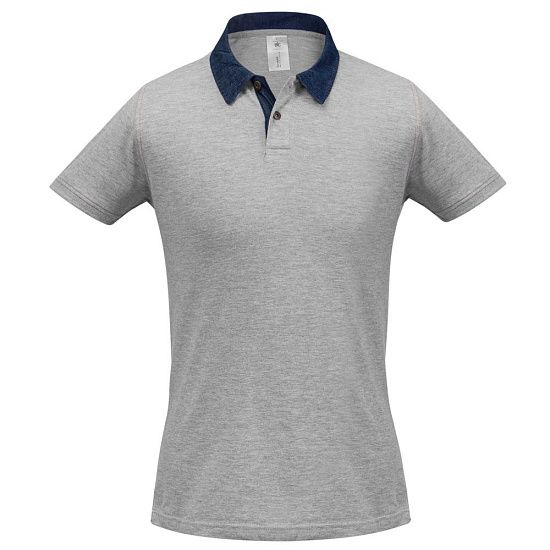 Рубашка поло мужская DNM Forward серый меланж - подробное фото