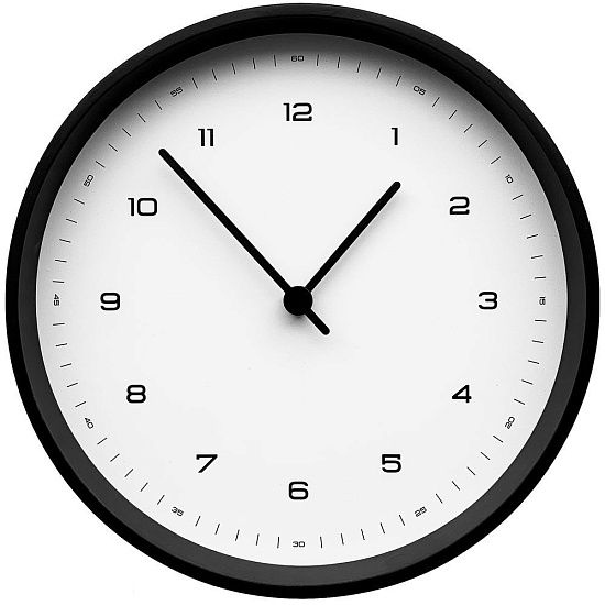 Часы настенные Flash, белые с черным - подробное фото