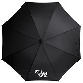 Зонт-трость «Осень хочется лета», черный - фото
