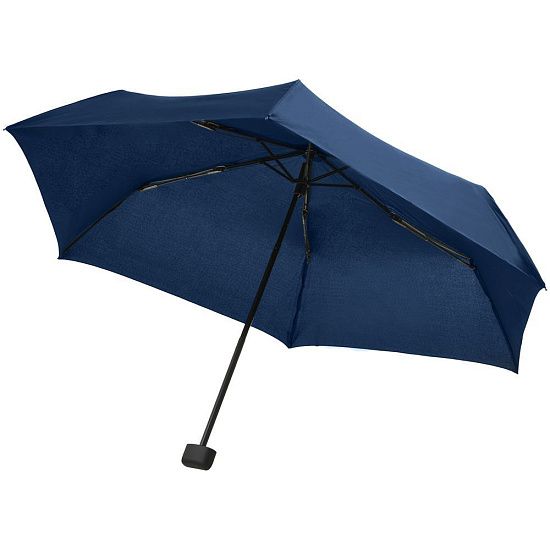 Зонт складной Mini Hit Flach, темно-синий - подробное фото