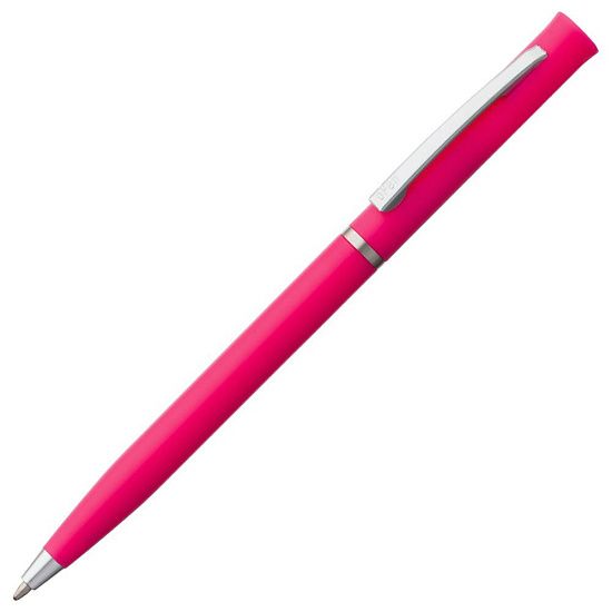 Ручка шариковая Euro Chrome, розовая - подробное фото