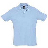 Рубашка поло мужская SUMMER 170, голубая - фото