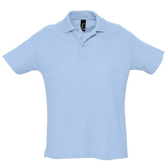Рубашка поло мужская SUMMER 170, голубая - подробное фото