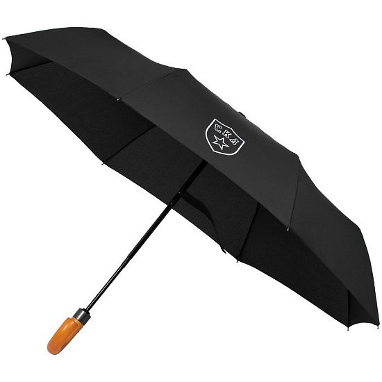 Складной зонт «СКА», черный - подробное фото