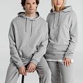 Толстовка с капюшоном унисекс Hoodie, серый меланж