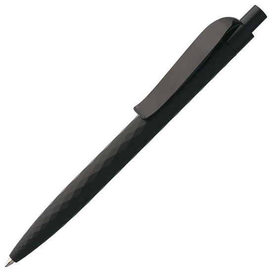 Ручка шариковая Prodir QS01 PRP-P Soft Touch, черная - подробное фото