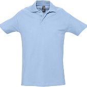 Рубашка поло мужская SPRING 210, голубая - фото
