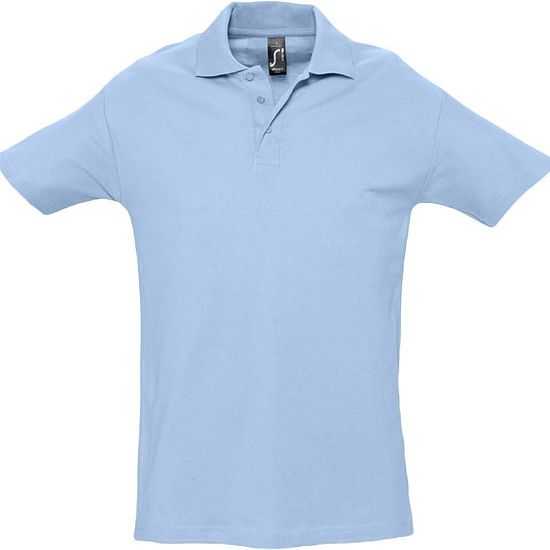Рубашка поло мужская SPRING 210, голубая - подробное фото
