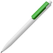 Ручка шариковая Rush Special, бело-зеленая - фото
