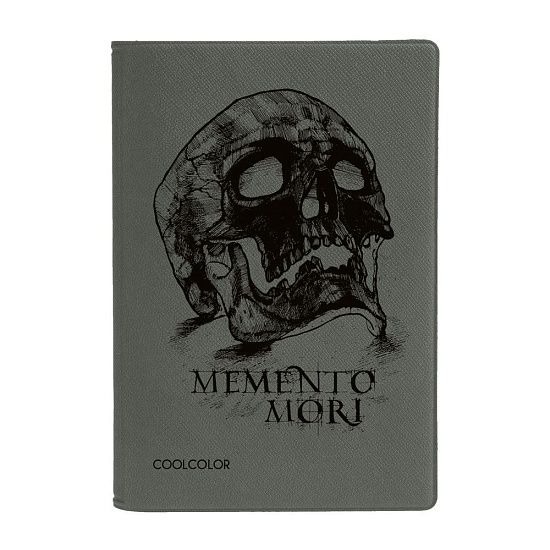 Обложка для паспорта Memento Mori, серая - подробное фото