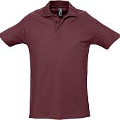 Рубашка поло мужская SPRING 210, бордовая - фото