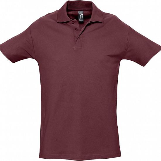 Рубашка поло мужская SPRING 210, бордовая - подробное фото