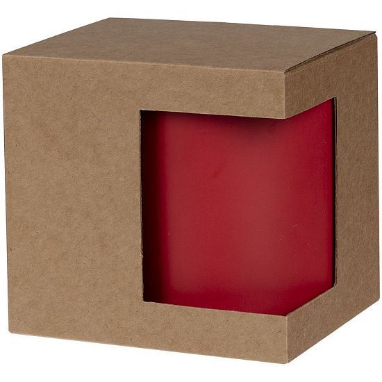 Коробка для кружки с окном Cupcase, крафт - подробное фото