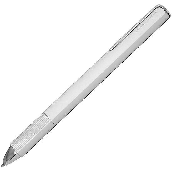 Ручка шариковая PF One, серебристая - подробное фото