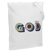 Холщовая сумка «Новый GOD», белая - фото