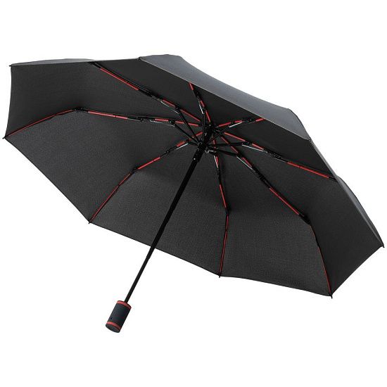 Зонт складной AOC Mini с цветными спицами ver.2, красный - подробное фото