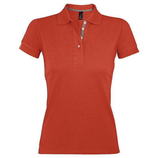 Рубашка поло женская PORTLAND WOMEN 200 оранжевая - подробное фото