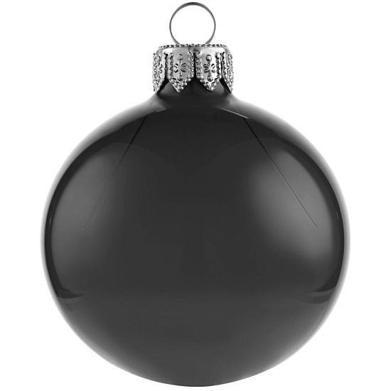 Елочный шар Gala Night в коробке, черный, 6 см - подробное фото