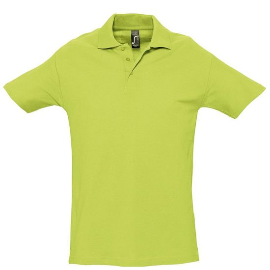 Рубашка поло мужская SPRING 210, зеленое яблоко - подробное фото