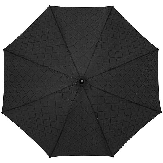 Зонт-трость Magic с проявляющимся рисунком в клетку, черный - подробное фото
