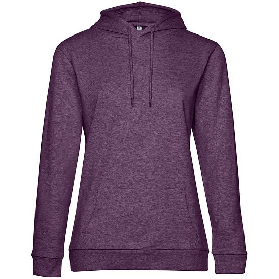 Толстовка с капюшоном женская Hoodie, фиолетовый меланж - подробное фото