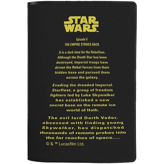 Обложка для паспорта Star Wars Title, черная - подробное фото