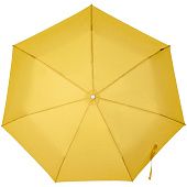 Складной зонт Alu Drop S, 3 сложения, 7 спиц, автомат, желтый (горчичный) - фото