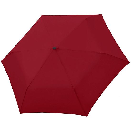 Зонт складной Carbonsteel Slim, красный - подробное фото