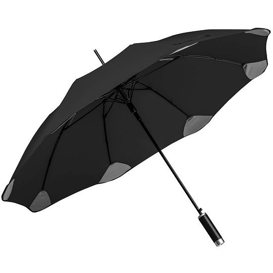 Зонт-трость Pulla, черный - подробное фото