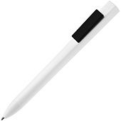 Ручка шариковая Swiper SQ, белая с черным - фото