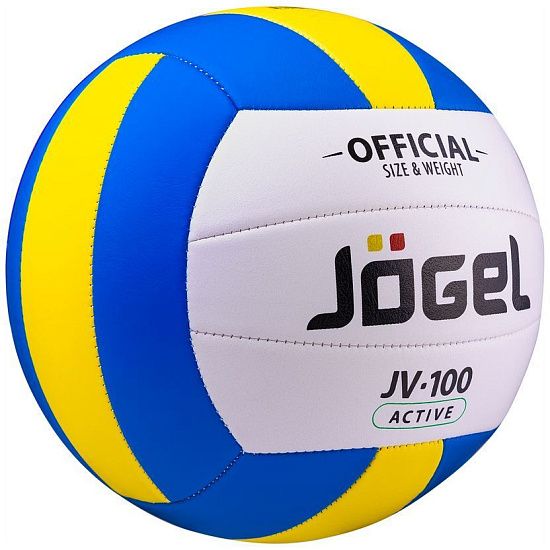 Волейбольный мяч Active, голубой с желтым - подробное фото