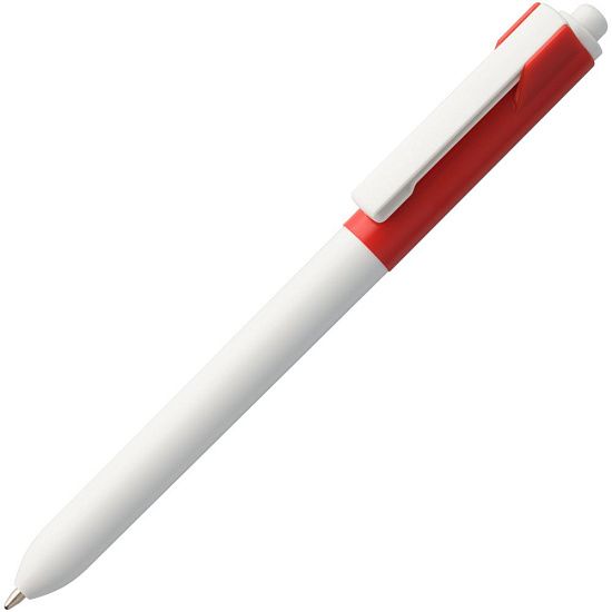 Ручка шариковая Hint Special, белая с красным - подробное фото