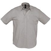 Рубашка мужская с коротким рукавом BRISBANE, серая - фото