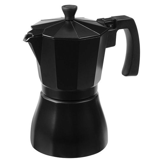Гейзерная кофеварка Siena, черная - подробное фото