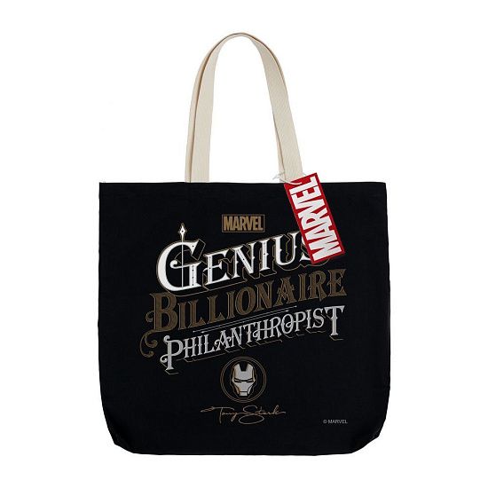 Холщовая сумка Tony Stark Genius, черная - подробное фото