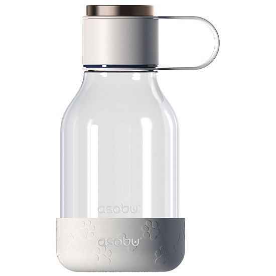 Бутылка для воды с миской для питомца Dog Water Bowl Lite, белая - подробное фото