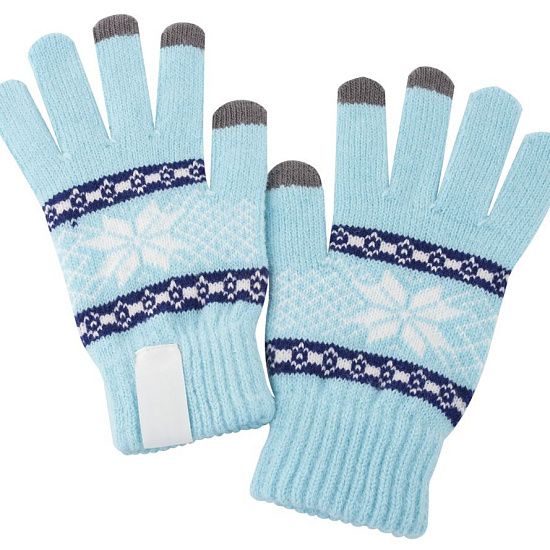 Сенсорные перчатки Snowflake, голубые - подробное фото