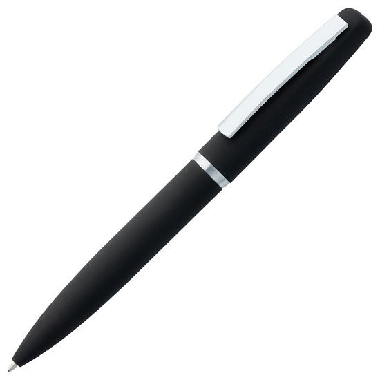 Ручка шариковая Bolt Soft Touch, черная - подробное фото