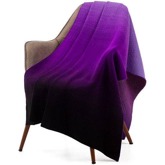 Плед Dreamshades, фиолетовый с черным - подробное фото
