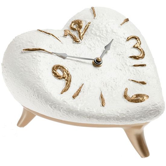 Часы «Сердце», бело-золотые - подробное фото