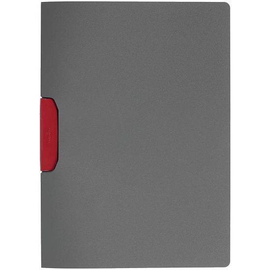 Папка Duraswing Color, серая с красным клипом - подробное фото