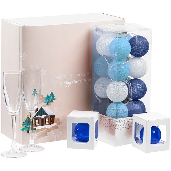 Набор Merry Moments для шампанского, синий - подробное фото