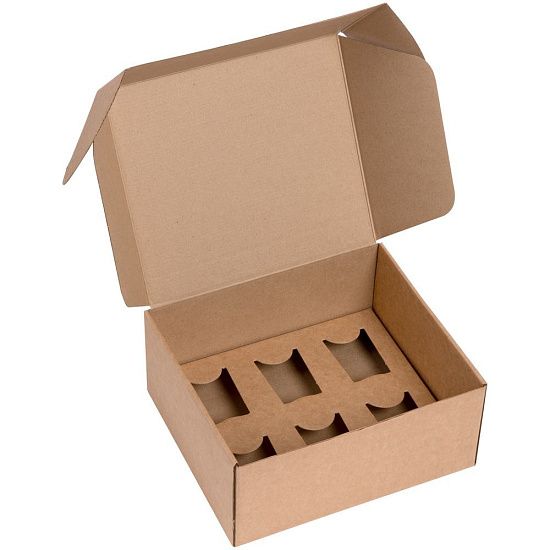 Коробка Grande с ложементом для стопок, крафт - подробное фото
