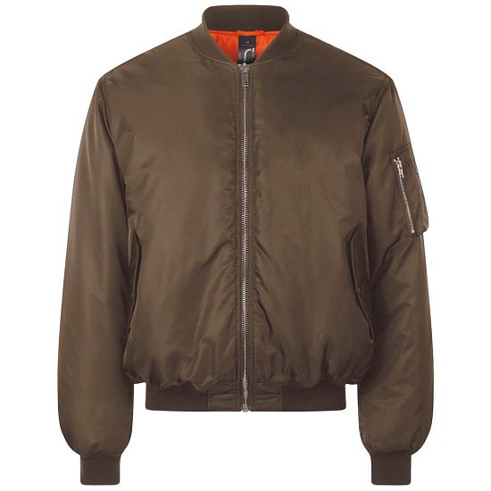 Куртка бомбер унисекс REMINGTON, коричневая - подробное фото