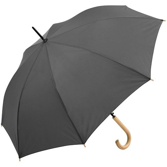 Зонт-трость OkoBrella, серый - подробное фото
